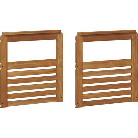 Armrests 2 pcs Brown 59 x 6 x 61 cm Solid Acacia Wood vidaXL (1/5)