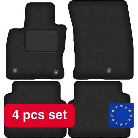 Tapis de sol pour voiture, fibre synthétique durable, ajustement sur mesure pour SUV, noir (1/5)