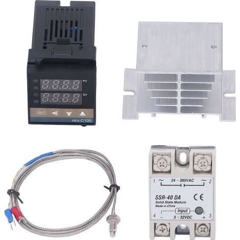 Contrôleur température PID 0-400°C – REX C100 – étanche – 100-240V 40A – ferme (1/5)
