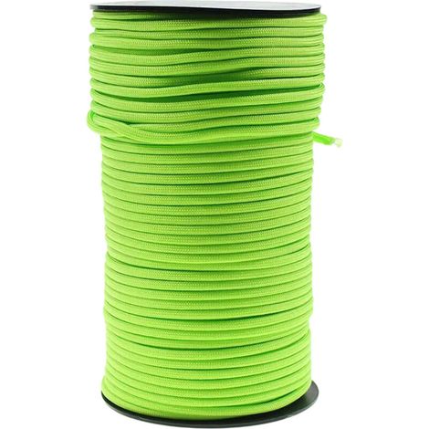 Corde d'escalade extérieure de 100 m, 4 mm, 7 brins, équipement de survie pour la randonnée (verte) (1/5)