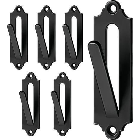 Set di 6 pezzi per il montaggio a parete, staffe metalliche, kit di facile installazione, resistenti alla ruggine, adatti per la decorazione di casa, interni ed esterni.
