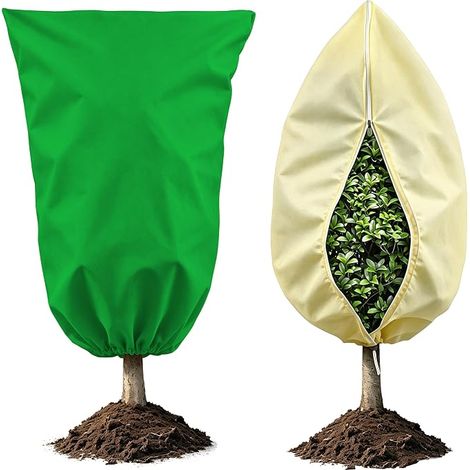 Protection des plantes en non-tissé pour l'hiver, protection contre le gel, protection hivernale pour plantes extérieures, palmiers, oliviers, plantes en pot, protection contre le froid (1/5)