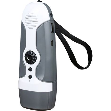 Lampe de poche de chargement à manivelle avec alarme Radio FM à 3 LED pour voyage Camping catastrophe minière (1/5)