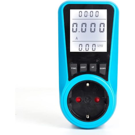 Compteur de Consommation Électrique, 1 Pack Compteur De Consommation de Courant, Compteur Électrique Prise avec Écran LCD Rétro-éclairé, Protection de Surcharge 3680W (1/5)