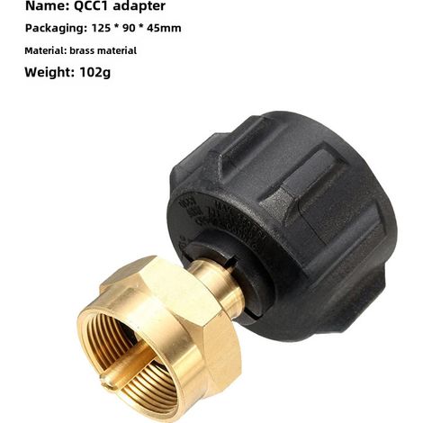 Connecteur gonflable pour bouteille de propane, adaptateur QCC1 en laiton pour réservoir de gaz. Fabricant direct. Vente en gros. Grande quantité et excellent prix (laiton sous réserve de disponibili (1/5)