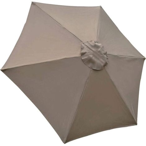 Funda de recambio para sombrilla, 6 varillas, 3 m, impermeable, anti-UV, tejido de recambio, color caqui (1/5)