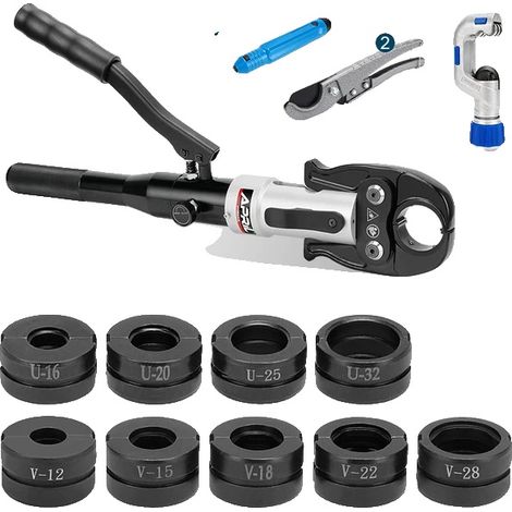 Outils de sertissage hydraulique, matériau en cuivre, compatibilité polyvalente, Moules U et V (1/2)