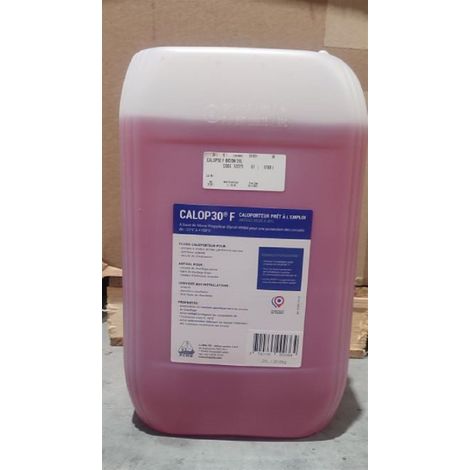 Fluide caloporteur 20 litres – Antigel sanitaire – Protection circuits chauffage central – Plage d'utilisation -25/+240°C – Produits Chimiques Du Mont Blanc