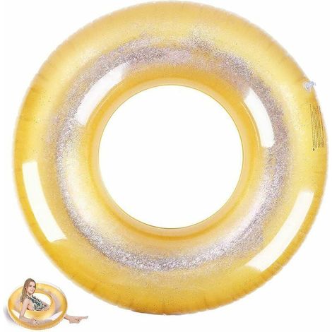 Bouée gonflable pour piscine, bouée de natation gonflable à paillettes, jouet aquatique d'été, matelas gonflable rond, bateau gonflable pour piscine, piscine flottante R (1/5)