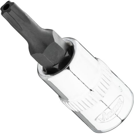 VIGOR T+ Schraubendreher-Einsatz, V7037-IPR20, 1/4 Zoll (6,3 mm) Vierkant, Innen 5-Stern Profil mit Zapfen, SW T20+H (1/3)