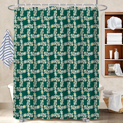 Rideau de bain en polyester 180x180 robuste rideau étanche pour cacher un carrelage un peu vieillot (1/5)