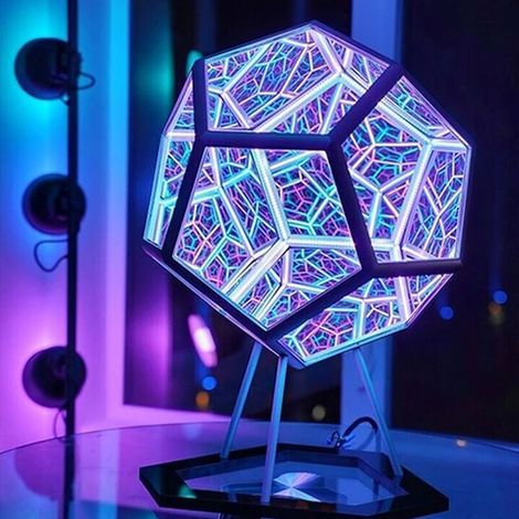 Cool infini dodécaèdre veilleuse couleur corps art lampe décorations de bureau technologie artisanat créatif (1/5)