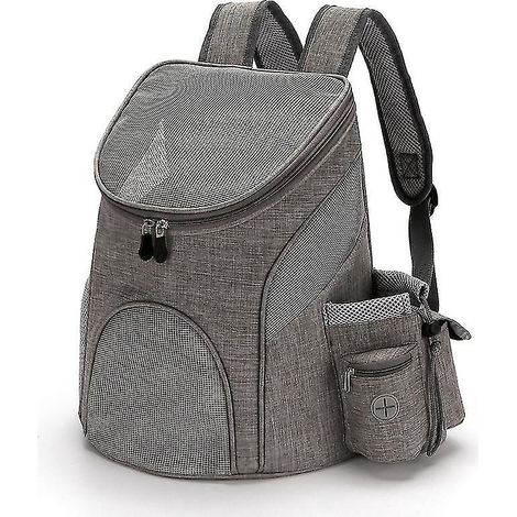 Faltbare und multifunktionale Tragetasche für Katzen und Welpen, Haustierrucksack, ideal für Reisen im Freien, Größe L – Grau (1/5)