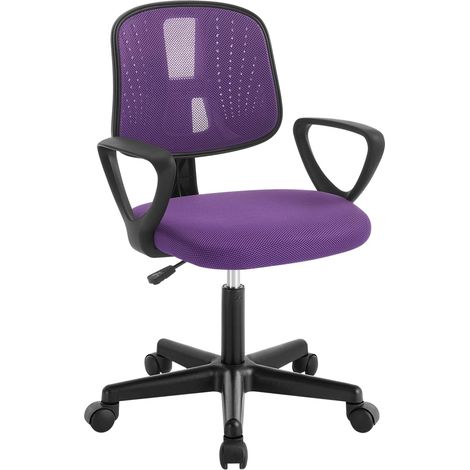 Klihome Sedia da Scrivania per Bambini Girevole Ergonomico con Altezza goregolabile Viola
