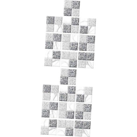 Lot de 2 Autocollants Muraux pour Carrelage Décoration Élégante pour Cuisine Salle de Bain Salon 10 Pièces (1/5)