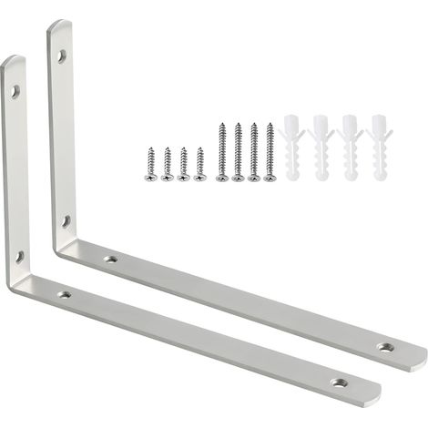 Winkel Regal Regalwinkel Edelstahl L förmige 90 Grad Recht Winklige Halterung für Wandhalterung Regal, Regalhalterung, Eckregal, 2 Stück Regalhalterung 300x156 (1/5)