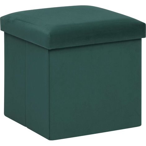 Pouf coffre pliant en velours TESS (1/4)