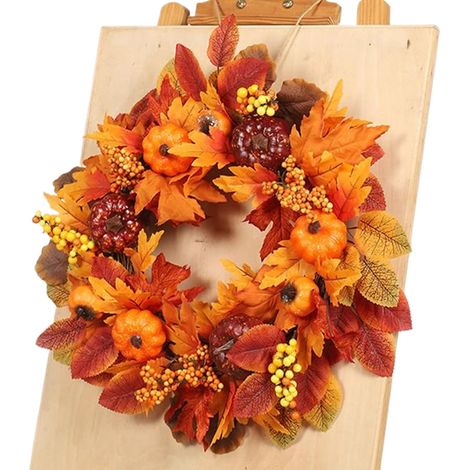Couronne Automnale - Guirlande de Thanksgiving 45 cm - Décoration (1/5)