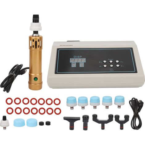 Appareil de Thérapie par Ondes de Choc Extracorporelles Traitement Dysfonction Érectile Soulagement Douleur Physique Masseur à Ondes de Choc Doré 100-240V Prise UE (1/5)