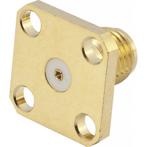 Connecteur coaxial RS PRO Femelle, Mâle Droit, raccordement A souder 50O Montage sur Platine ( Prix pour 1 )