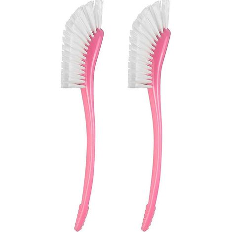 2 Pcs-rose  ,  Bouteille Longue Poigne Brosse Pot Et Pole Brosse De Nettoyage Longue Eau De Nettoyage Bouteille Dos Laveur Longue Manipule Lavez L (1/5)