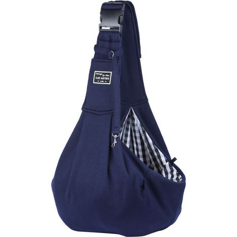 Sac de Transport pour Chien Chat, Réglable Sac à Bandoulière Mains Libres Petit Chien, pour Chiens/Chats de Taille Moyenne Jusqu'à 7,5 kg, pour l'extérieur, Les Voyages, Le Métro (Bleu)