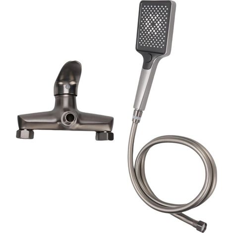 Kit de douchette à main en cuivre haute pression avec support pour flexible (1/5)