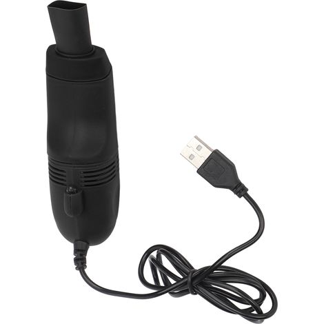 Mini aspirateur de clavier portable à grande aspiration, mini aspirateur USB pour nail art et ordinateur, noir (1/5)