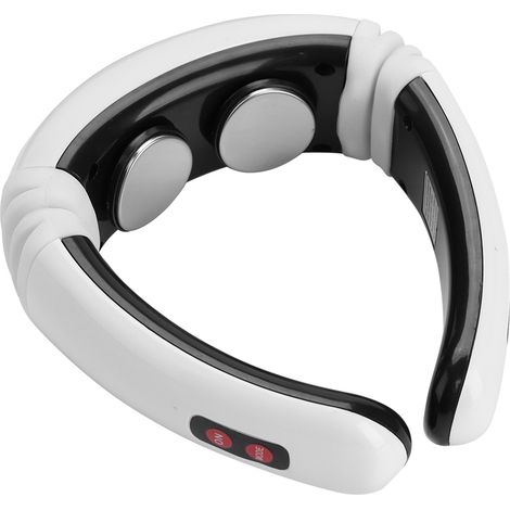 Masque cervical électrique à impulsions pour soulager les tensions du cou et des épaules, appareil de massage neuromusculaire, thérapie par électrostimulation, usage familial, couleur noire, rechargea (1/5)