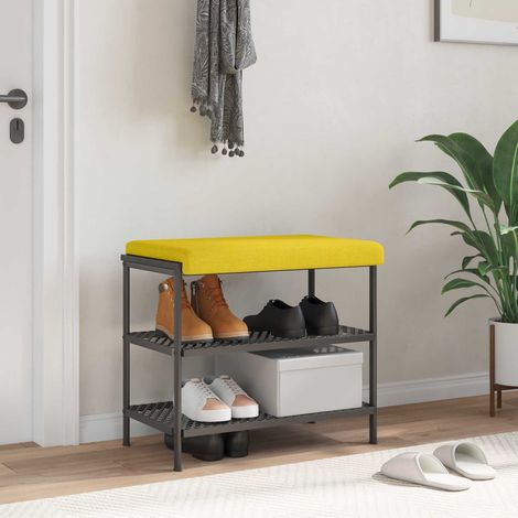 vidaXL Cojín de banco Tela Amarillo Claro Profundidad 35 cm (1/5)