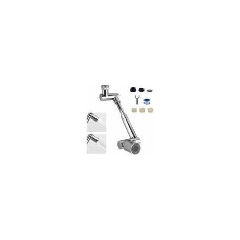 Prolongateur de robinet universel 1440° avec 2 modes d’écoulement, filtre anti-projections, pivotant 360° pour lavabo et cuisine (1/5)
