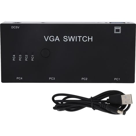 Commutateur VGA 4 Entrées 1 Sortie Boîte de Partage Vidéo pour VGA/XVGA/SVGA/UXGA (1/5)