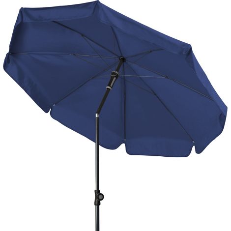 Doppler Sunline Manual ø 150 cm rund Sonnenschirm in 12 Farben Mittelmastschirm Balkonschirm 810 Dunkelblau (1/5)