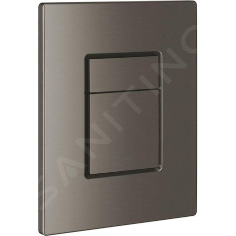 Grohe – Skate Cosmopolitan 38732AL0 – Plaque de commande double touche – Montage horizontal/vertical – ABS gris mat – Compatible mécanisme pneumatique AV1