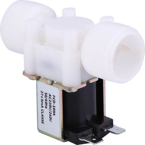 Vanne électromagnétique plastique G3/4 NC normalement fermée d'arrivée d'eau AC220-240V (1/5)