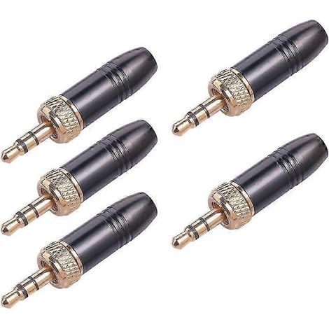 Lot de 5 microphones cravate avec prise audio 3,5 mm et câble fileté M6, compatibles Sony et Sennheiser. WHBYV (1/4)