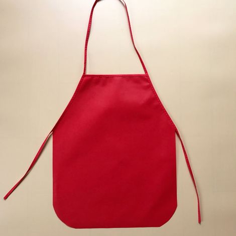 Tablier Enfant - Polyester Imperméable Et Résistant À L'Huile - 40 x 50 cm - Sans Manches - Rouge (1/3)
