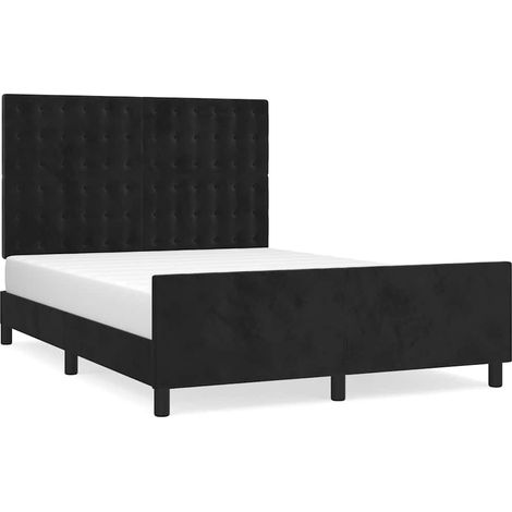 Maison Exclusive - Bettgestell ohne Matratze Schwarz 140x200 cm S (1/5)