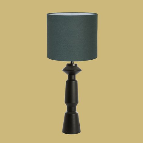 Lampe Métal Noir Ilvara Abat Jour Vert (1/5)