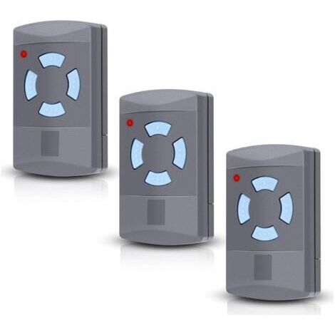 Lot de 3 émetteurs manuels pour porte de garage HSE2-868, HSM4-868, HS4-868, compatible avec Blue Buttons 868.3MHz Télécommande de garage, 4 canaux (1/5)
