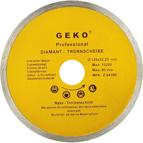 Disque diamanté à jante pleine pour découpe de matériaux durs Ø125 mm  x 22.2 mmm