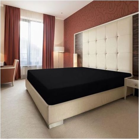 Housse de couette noire, 160 x 200 cm – pour matelas de 35 cm d'épaisseur – bru (1/5)