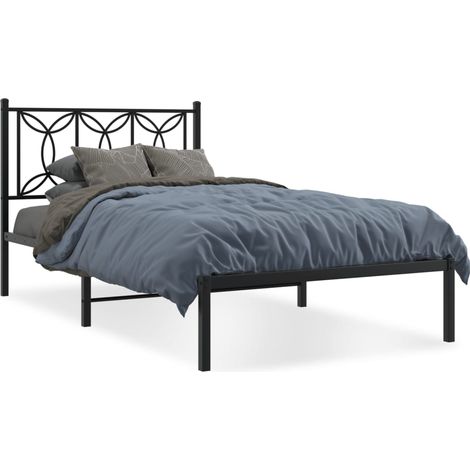 Maison Exclusive - Estructura cama sin colchón con cabecero metal