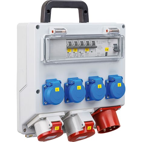 FIXO 4 CEE Wandverteiler mit Anbaustecker 400V/32A/max. 22kW IP44