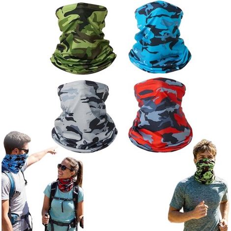 Masques et tours de cou de sport lot de 4 - protections élastiques 24 x 45 cm (1/5)