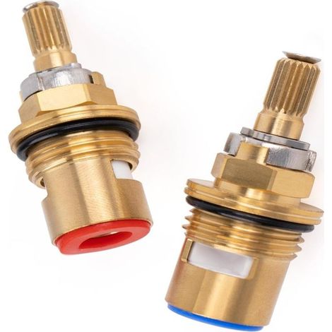 Une paire de bobines en céramique en laiton pour eau chaude et eau froide (compatibles avec les robinets de douche K-GP77005-RP et K-GP77006-RP) (1/5)
