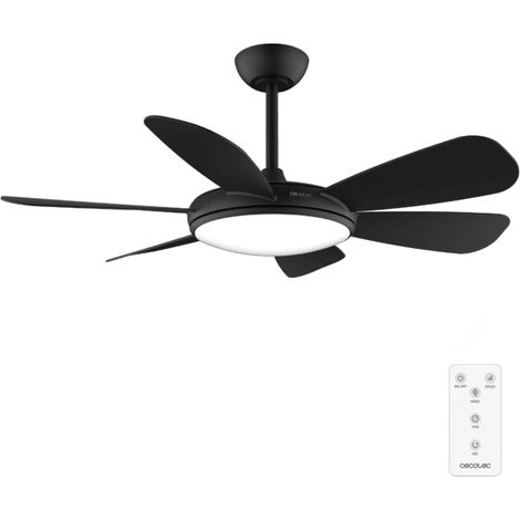 Cecotec Ventilador de Techo con Luz EnergySilence Aero 5200 Black Pro 36 W con motor DC y 52 pulgadas, luz LED (1/5)