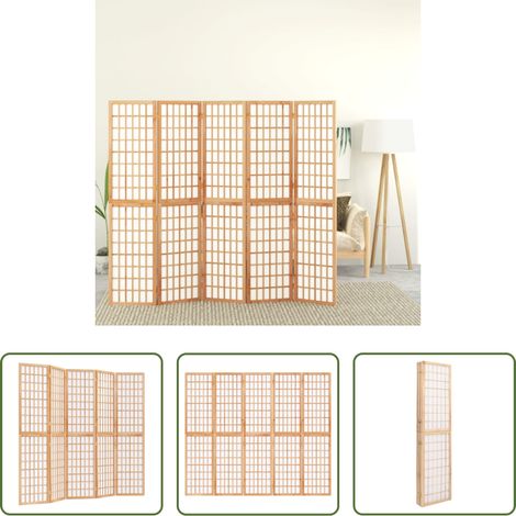 Shoji-Paravent - 5-tlg. Paravent Japanischer Stil Faltbar 200x170 cm (1/5)