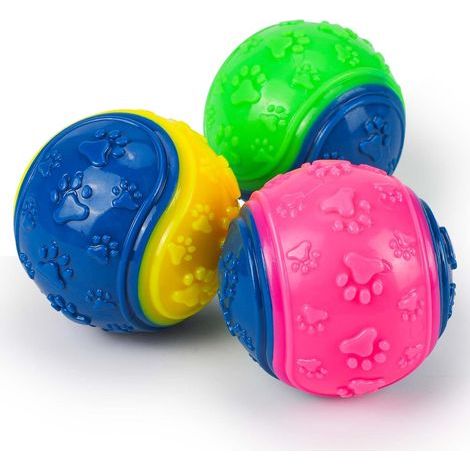 Balles à Mâcher Indestructibles pour Chiens - Jouet Grinçant en Caoutchouc Élastique pour Chiens de Taille Moyenne ou Grande (1/5)