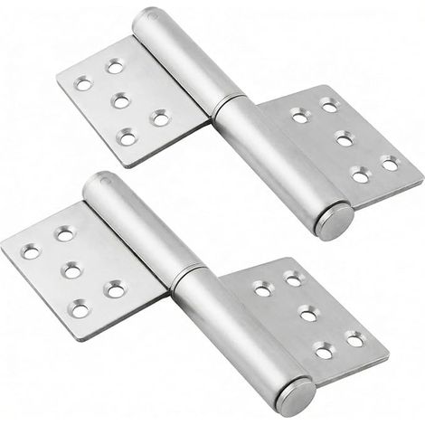 Stainless Steel Door Hinges Screw Hinge for Wooden Doors, 360 Degree Opening Angle, 132x100x18mm (1/4)